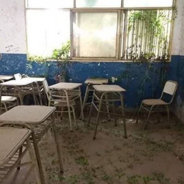 GUEMES - Una Escuela con yuyos hasta en las Aulas